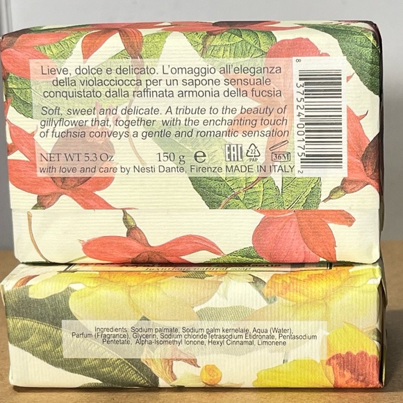 NESTI DANTE ROMANTICA royal lily & narcissus, gillyflower & fuchsia natural soap - Picture 2 of 3